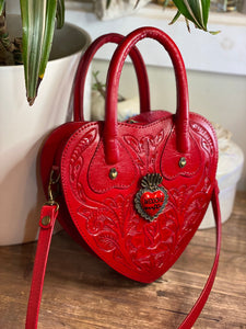 Red Heart Shaped Handbag